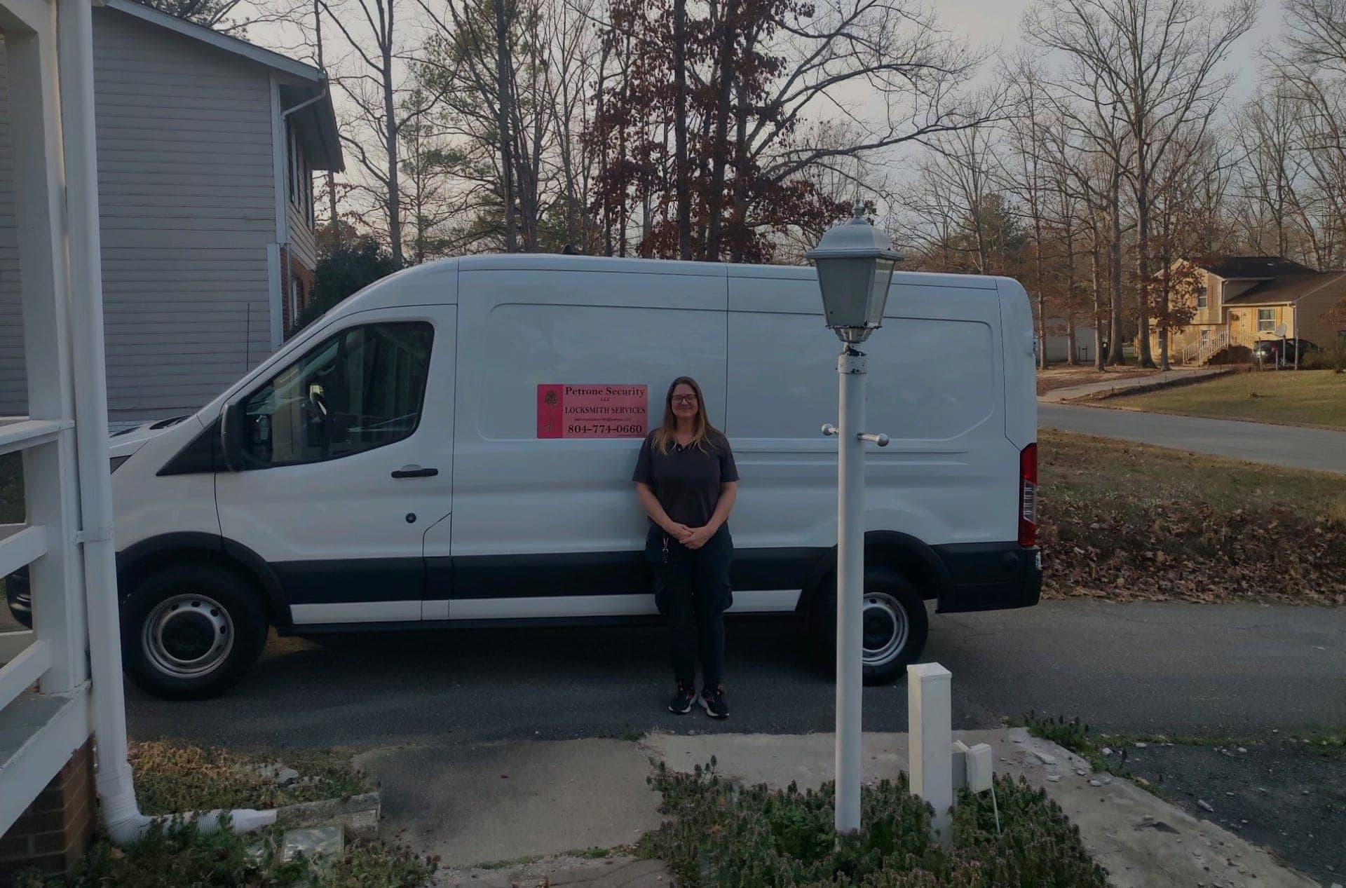 Petrone Locksmith van arriving at customer location